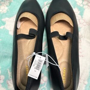 Old Navy Black Mary Jane Ballet Flats